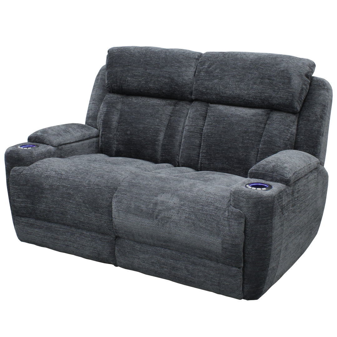 Living Dalton - Lucky Charcoal Power Reclining Loveseat