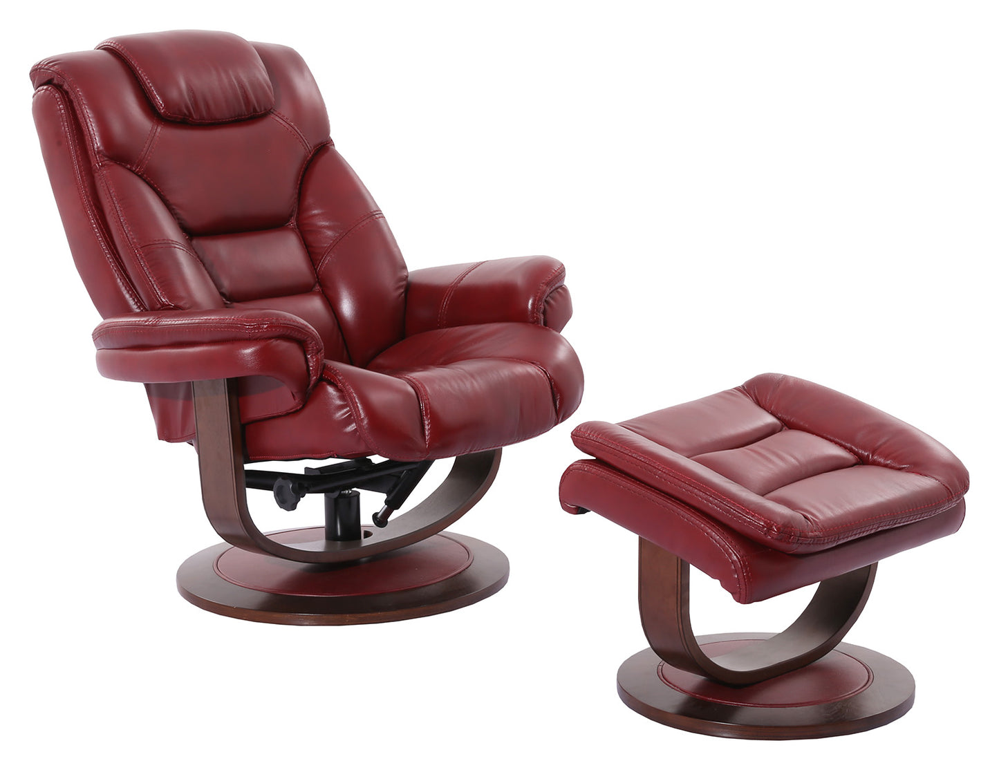 Living Monarch - Rouge Manual Reclining Swivel Chair and Ottoman