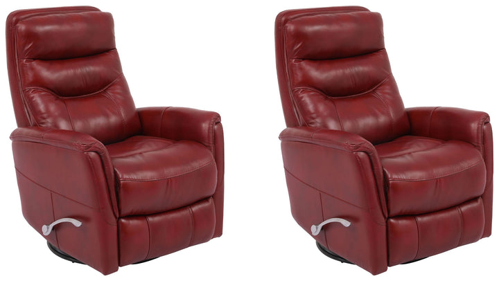 Living Gemini - Rouge Swivel Glider Recliner Two Pack