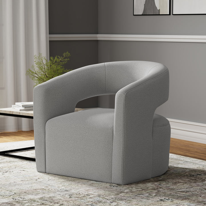 Living Orbit - Dame Dove Open Back Accent Chair