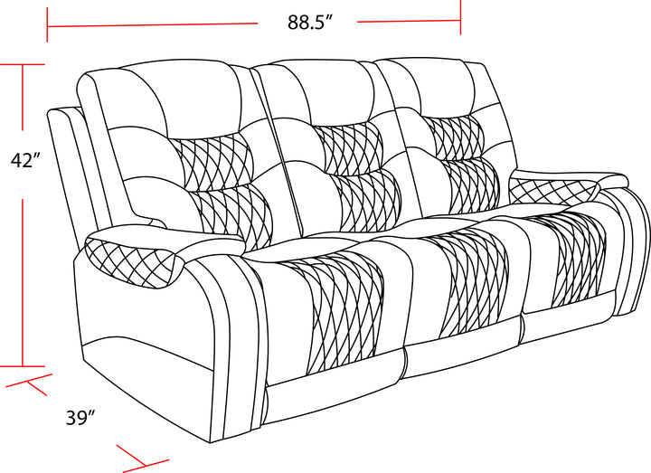 Living Outlaw - Stallion Power Reclining Sofa with Drop Down Console