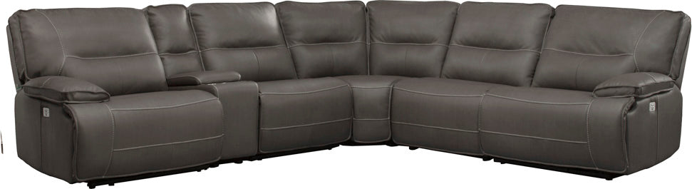 Living Spartacus - Haze 6 Piece Modular Power Reclining Sectional with Power Adjustable Headrests