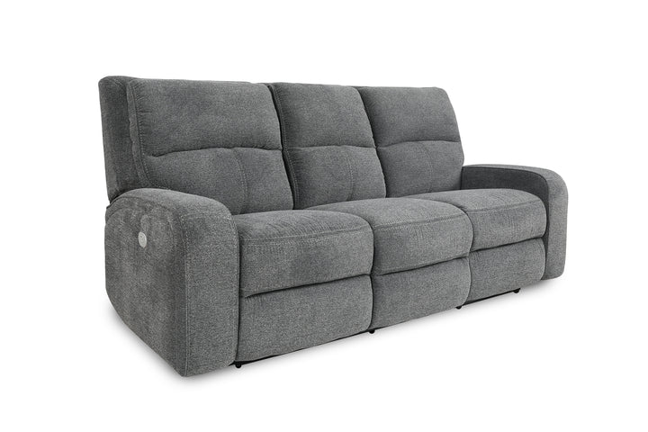 Living Polaris - Bizmark Grey Power Reclining Sofa