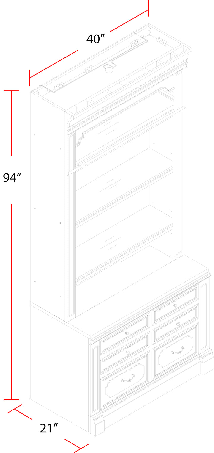 House Provence Lateral File with Hutch