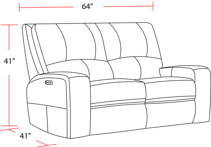 Living Swift - Bourbon Power Reclining Loveseat