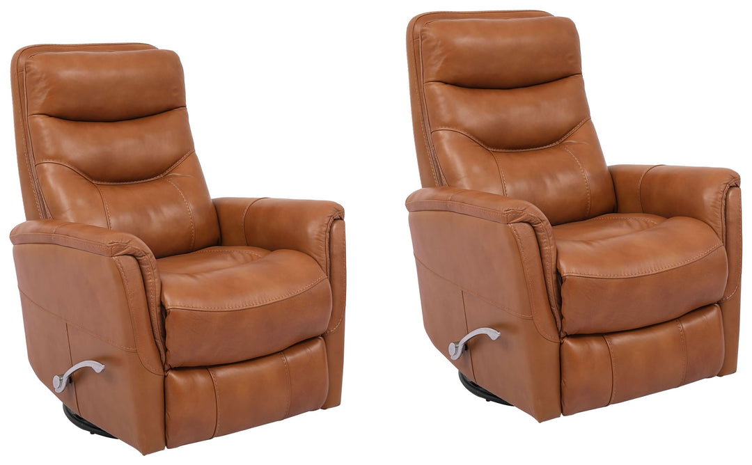 Living Gemini - Butterscotch Swivel Glider Recliner Two Pack