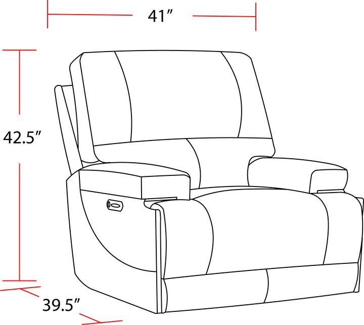 Living Whitman - Verona Linen - Powered By Freemotion Cordless Power Recliner