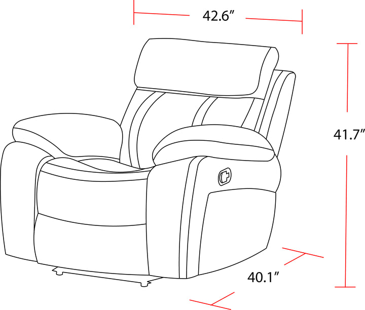 Living Theon - Stokes Toffee Glider Recliner