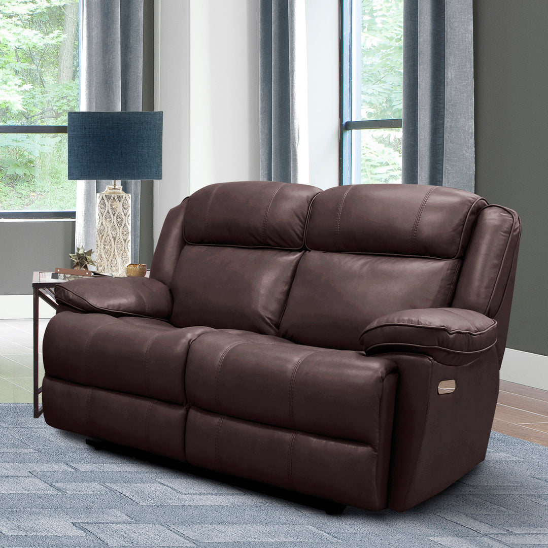 Living Eclipse - Florence Brown Power Reclining Loveseat