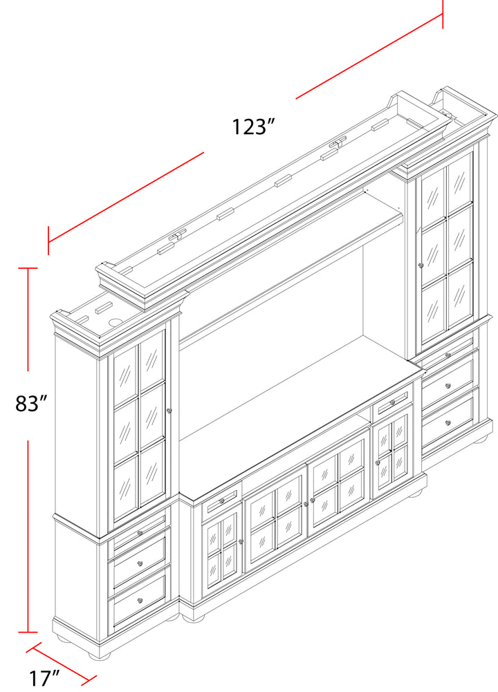 House Cape Cod 4 Piece 76 In. Entertainment Wall