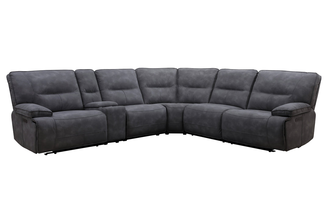 Living Gladiator - Cobalt 6 Piece Modular Power Reclining Sectional with Power Adjustable Headrests