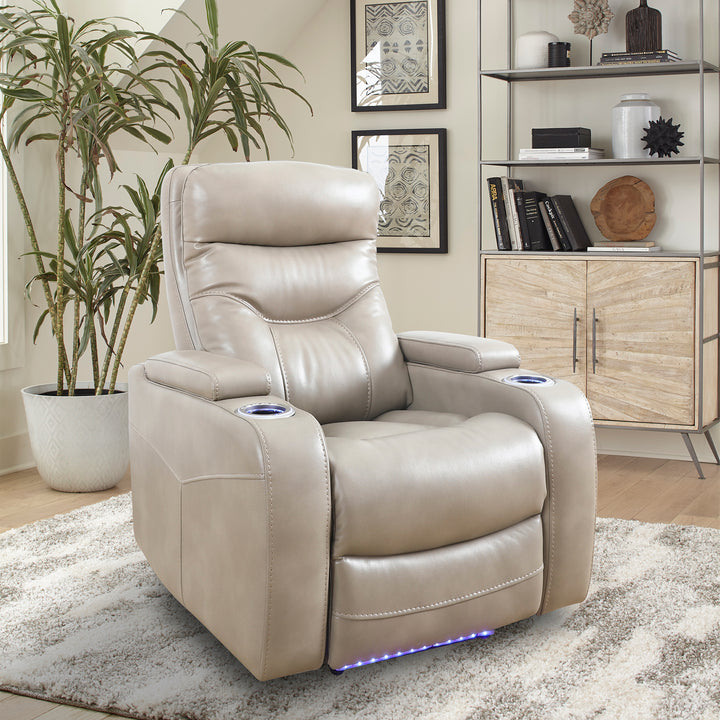 Living Origin Power - Linen Power Reclining Home Theater Recliner