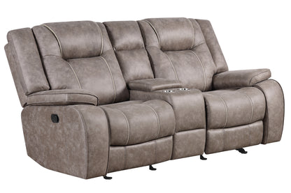 Living Blake - Desert Taupe Reclining Console Loveseat