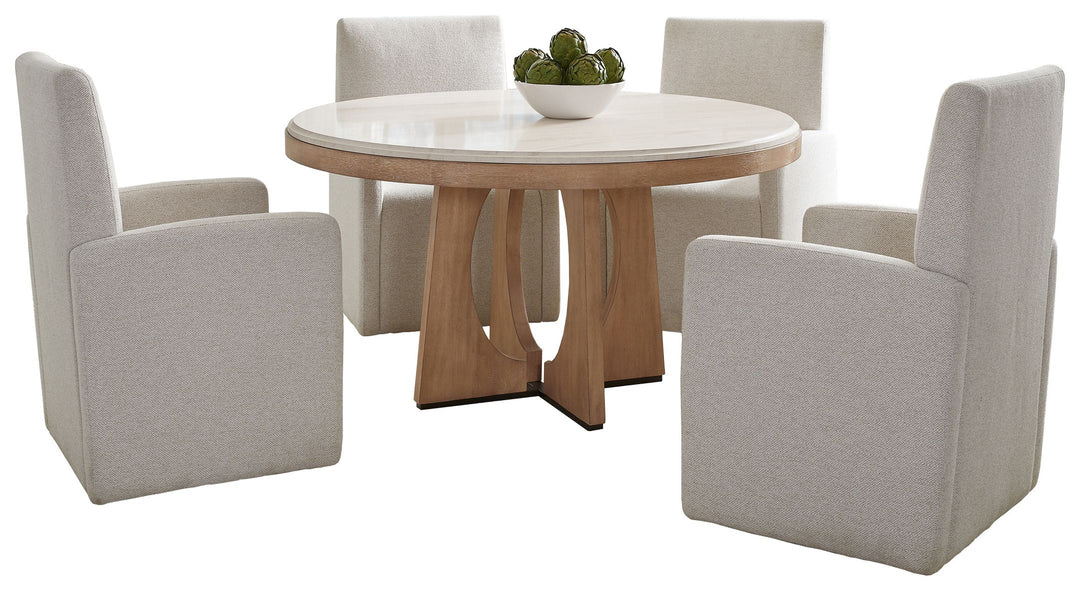 Parker House Escape - Dining 54" Round Table with 4 caster chairs