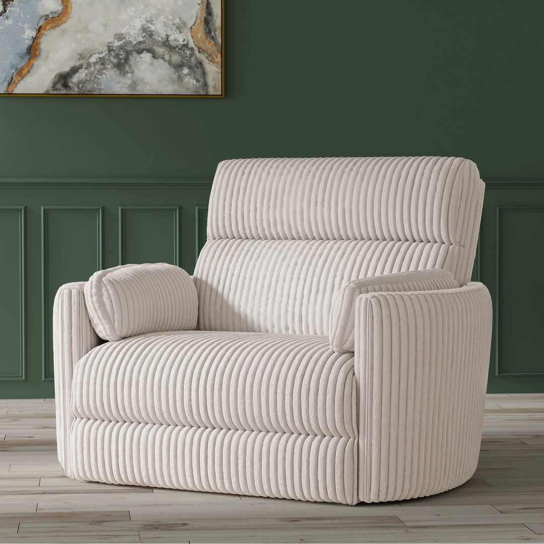 Living Radius Xl - Mega Ivory Extra Wide Power Glider Recliner