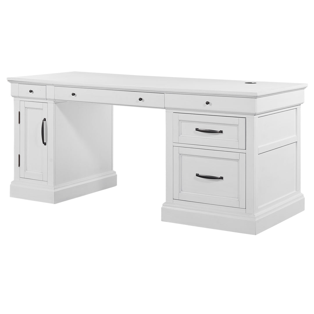 Parker House Shoreham - Effortless White Pedestal Desk
