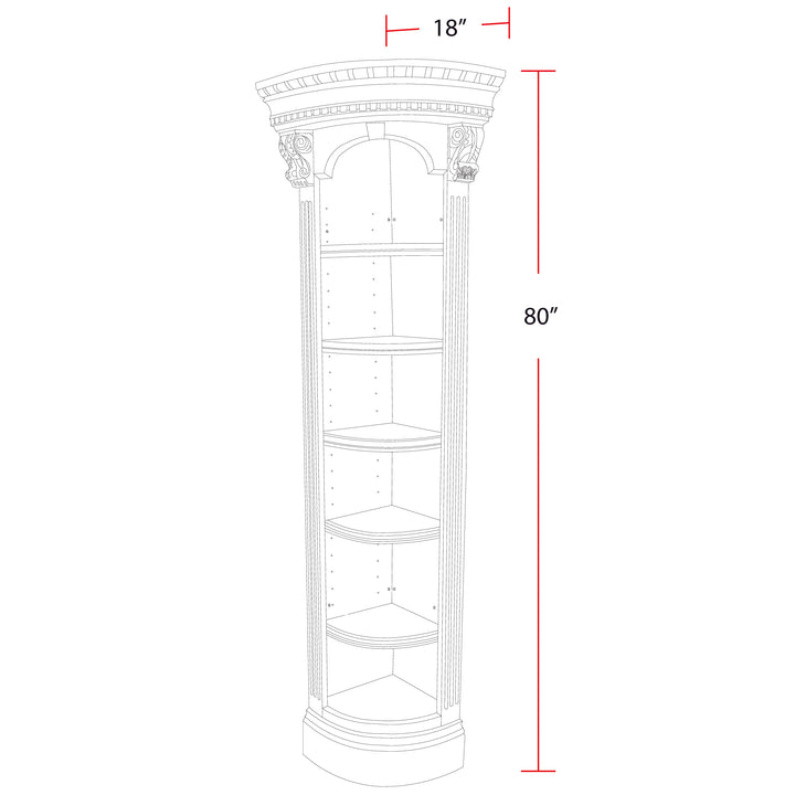 House Huntington Outside Corner Bookcase