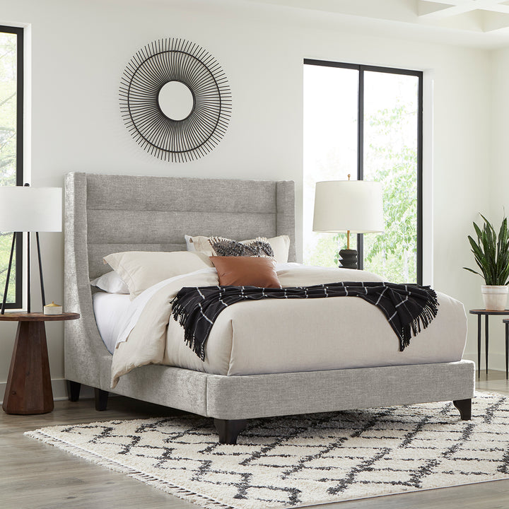 Living Sleep Jacob - Luxe Light Grey Queen Bed