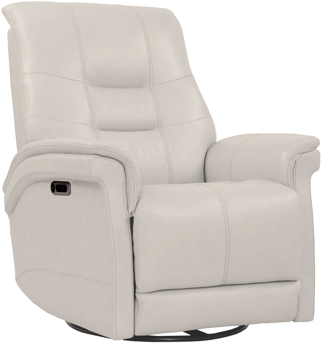 Living Carnegie - Verona Ivory - Powered By Freemotion Cordless Power Swivel Glider Recliner