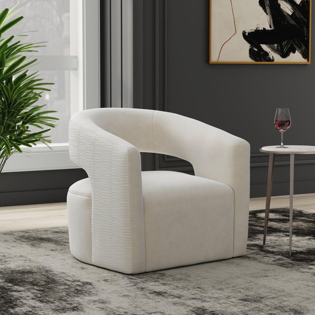 Living Orbit - Elise Natural Open Back Accent Chair