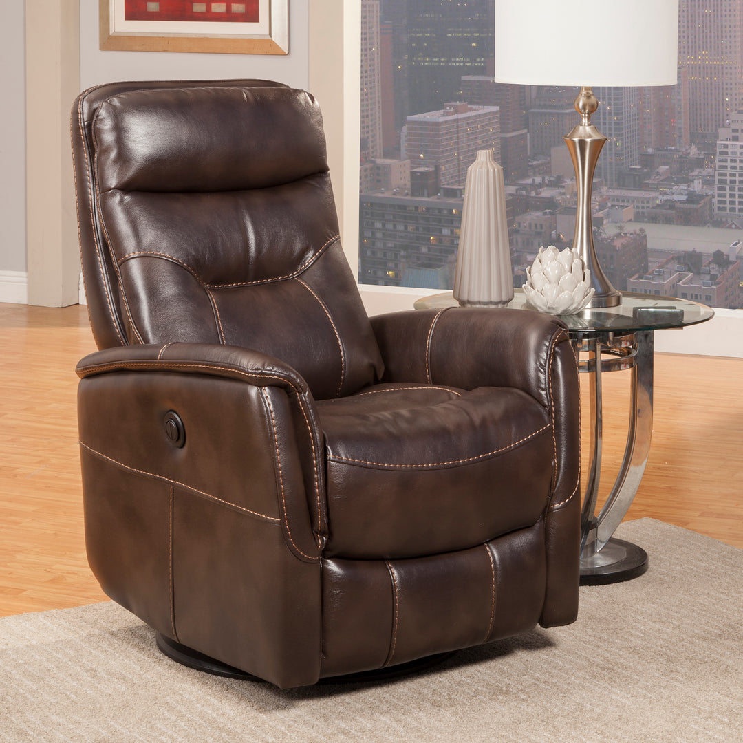 Living Gemini - Truffle Power Swivel Glider Recliner Two Pack