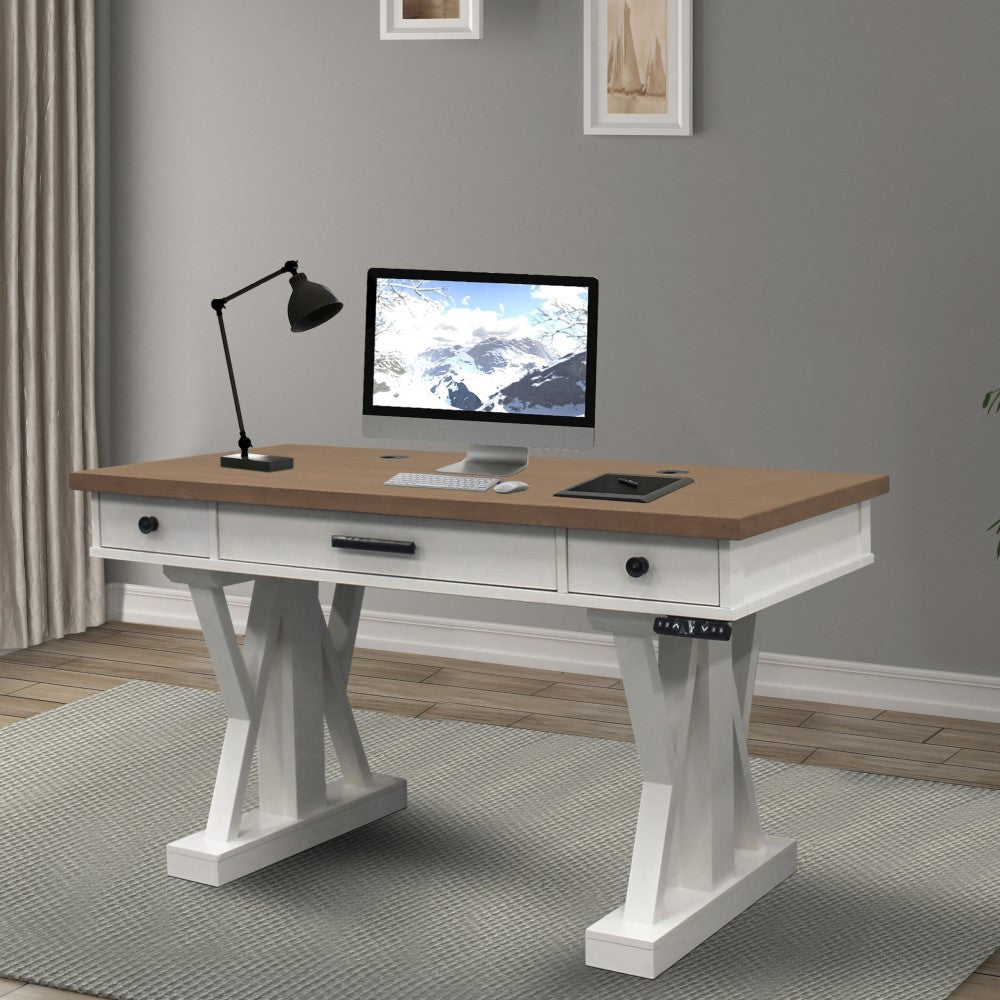 House Americana Modern - Cotton 56 In. Power Lift Desk