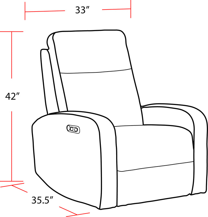 Living Thriller - Natural Beauty Blue Power Swivel Glider Recliner